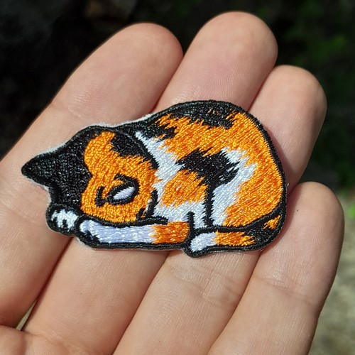 Cat iron sew on embroidered - on,