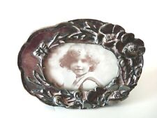 Silver Scenes Mini Photo Frame Floral Vintage Made in Wales 2in x 3in