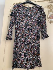 Monsoon Pretty Poppy Print Dress UK8 Excellent Condition