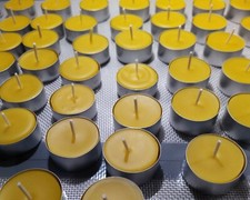Beeswax Tealights Natural Beeswax Tea Light, Premium Extra deep