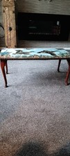 coffee table living room used. pattern made by bird feathers. Very  unusual.  