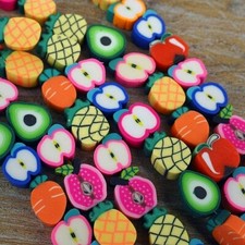 Beads, fruits Fimo Beads,  Lightweight Bright Jewellery Making ,pack of  37, G27