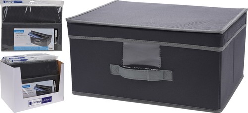Medium grey storage box - medium, fabric