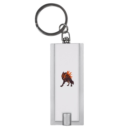 Fire wolf led keyring torch - wolf',