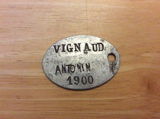 French Army WW1 Identity Disc Militaria War 1914-18 Great War