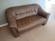 Ekornes 2 seat leather sofa project needing TLC