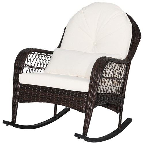 Patio wicker rocking chair - wicker, w/