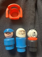 Vintage Fisher Price People, Dog and chair 