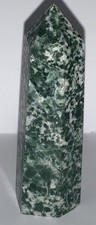 Tree Agate Point 120g 10cm Beautiful Green And White Beautiful Markings