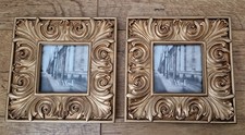 2 X Ornate Gold Photo Frames
