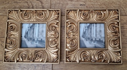 Ornate gold photo frames - 2,