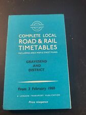 London Transport Road & Rail Timetable  - Gravesend - Feb 1960