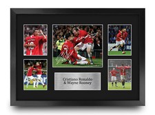 Cristiano Ronaldo & Wayne Rooney Printed Autographed Picture for Football Fan