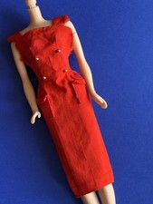 💛 Vintage 1960s Barbie Doll DRESS ‘Sheath Sensation’ (1961 #968) - VERY TLC