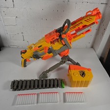 Nerf N Strike Elite Havok Fire EBF 25 Blaster Gun With Belt Tripod & Ammo Box