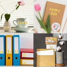 Gold or Silver Self Adhesive Letters Alphabet Upper and Lower Case (Folder4e) *