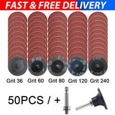 50 Type R Roll Lock Quick Change Discs Die Grinder Sanding Pads 2" 50mm Uk