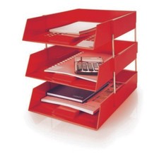 3 Letter Trays With Risers In