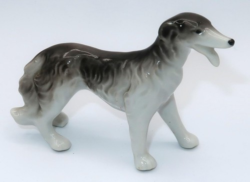 Porcelain standing borzoi - porcelain,