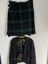Vintage Gordon Highlander? Kilt,Jacket, Leather Sporran & Flashes-Scottish Dress