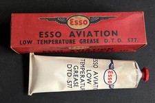 ESSO AVIATION VINTAGE AERO LOW TEMPERTURE GREASE DTD 577 TUBE GARAGE DISPLAY BOX