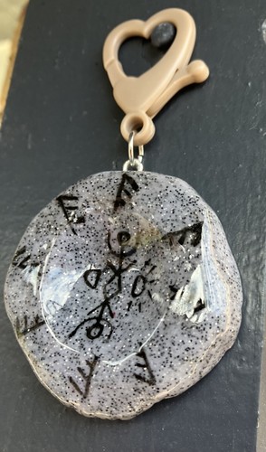 Handmade worry stone talisman
