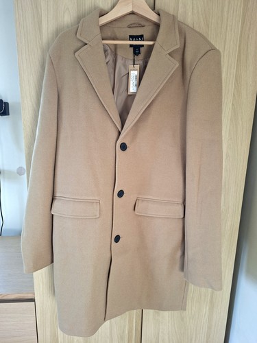 Boohooman wool look overcoat - boohooman,