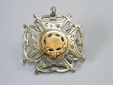 ANTIQUE HM SILVER & GOLD 14.0 g POCKET WATCH FOB SMYC/W. HAIR HASELER 1898