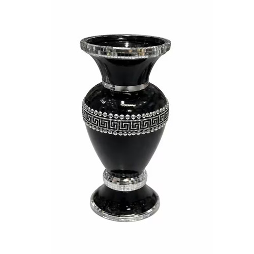 Black ceramic mosaic - vase, with