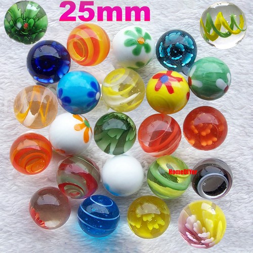 25mm colour glass marble solid - marble,