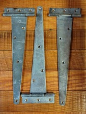 3 Galvanised 10 inch 'T' Hinges. For Gate, Shed, Door etc.