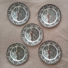 Olde Country Castles Side Plate British Anchor Ironstone X5 , 10" Good Condition