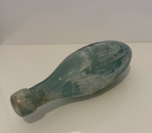 Antique torpedo bottle green - bottle,