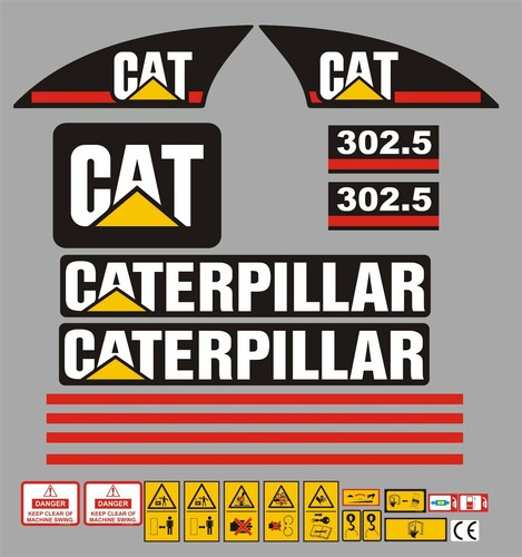 Cat 302 mini digger - 302.5, decal