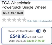 REDUCED !!!  TGA: RETAIL PRICE