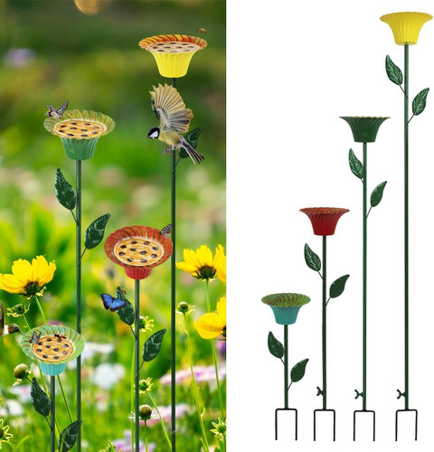 4pcs metal bird - 4pcs, bee