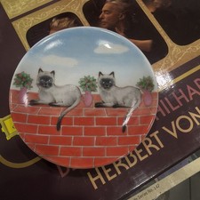 Vintage Siamese Cats Plate