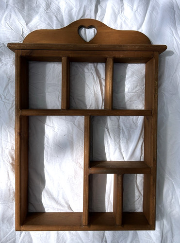 Vtg 90s wooden heart cutout - vtg,