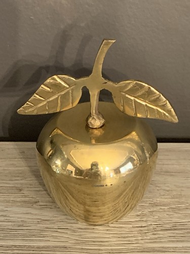 Vintage solid brass apple - vintage,