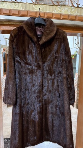 Vintage genuine mink fur long - fur,