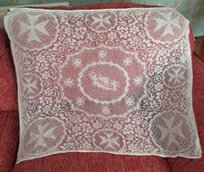 VINTAGE MALTESE LACE TABLECLOTH (OVER 70 YEARS OLD)  - MALTESE CROSSES AND MAP