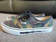 Unisex VANS Customs Camo Authentic Canvas Print Trainers Shoes Size UK 6