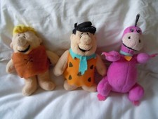 The Flintsones Fred Barney Rubble Dino Soft Toys