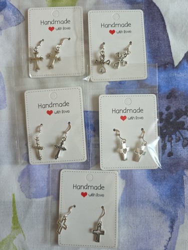 Joblot silver tone earrings - of,