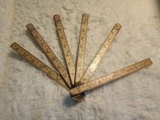 Folding Wooden Ruler Vintage