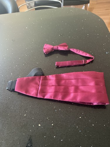 Burgundy cumberband and tie - burgundy,