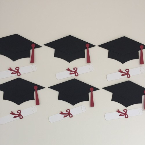 12pc mortar board scroll - 12pc,