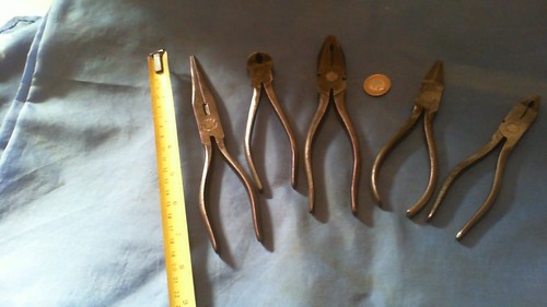 Vintage pliers job lot british - vintage,