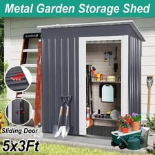 5 x 3ft Garden Shed Galvanised