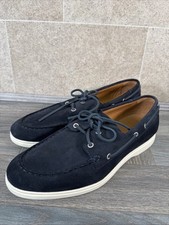 Charles Tyrwhitt Boat Shoes Laces UK 9 Navy Blue Suede Shoes 43 London Brand New